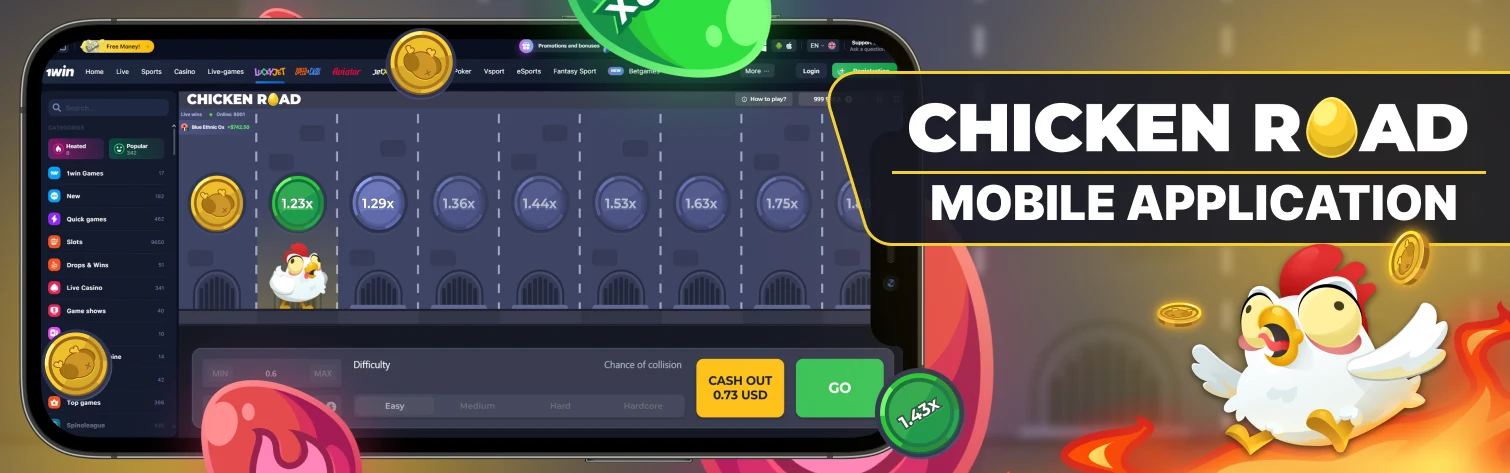 Chicken Road Mobile App image.